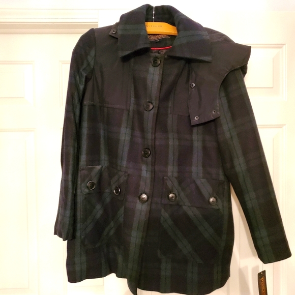 NwT Pendleton Tartan Plaid Coat w/Detachable Hood